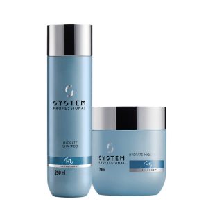 Kit System Professional Hydrate Shampoo H1, 250ml -System Professional Hydrate Mask H3, 200ml - Idratante