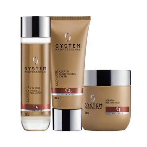 Kit System Professional LuxeOil Shampoo 250ml Conditioning Cream 200ml Mask 200ml