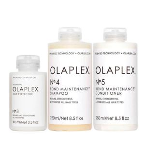 Olaplex N° 3 Hair Perfector 100ml - siero pre shampoo-Olaplex N° 4 Bond Maintenance Shampoo 250ml - shampoo-Olaplex N° 5 Bond Maintenance Conditioner 250ml - balsamo- trattamento per capelli rovinati