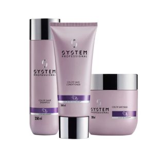 Kit System Professional Color Save Shampoo C1 250ml Conditioner C2 200ml Mask C3 200ml