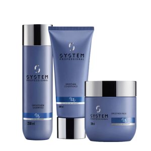 Kit System Professional Smoothen Shampoo S1, 250ml Conditioner S2, 200ml Mask S3, 200ml