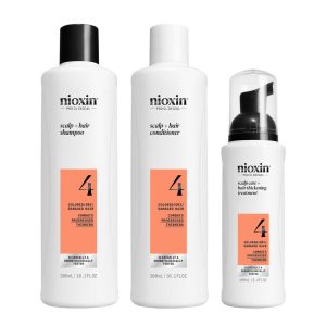 Nioxin Sistema 4 Kit Trifasico Shampoo 300ml Conditioner 300ml Treatment 100ml - kit assottigliamento avanzato