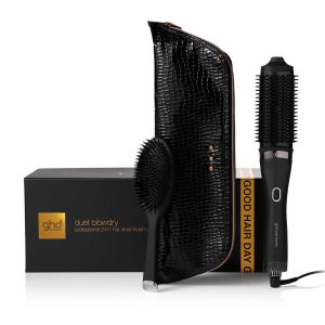 Ghd Duet BlowDry Black Gift Set In Omaggio Spazzola Ghd Piatta Pochette