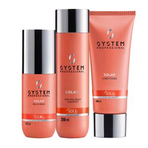 System Professional Solar Helio125ml Shampoo250ml Conditioner200ml In Omaggio Pochette Porta Prodotti