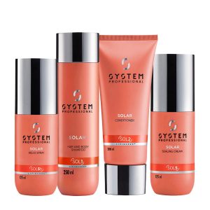 System Professional Solar Helio Spray125ml Shampoo250ml Conditioner200ml Sealing Cream125ml